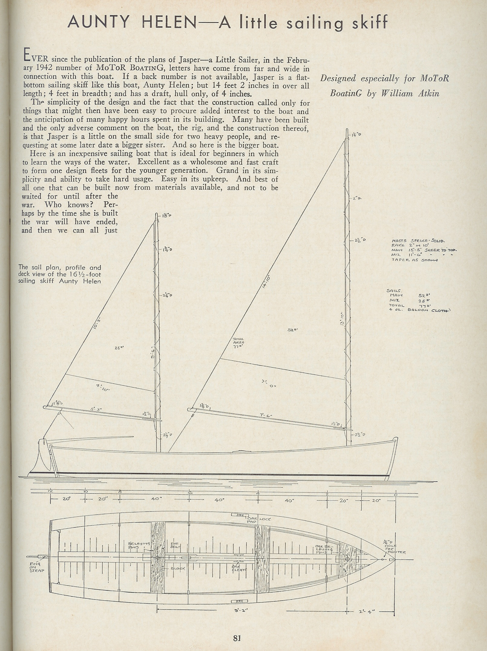 Cat Boat Plans