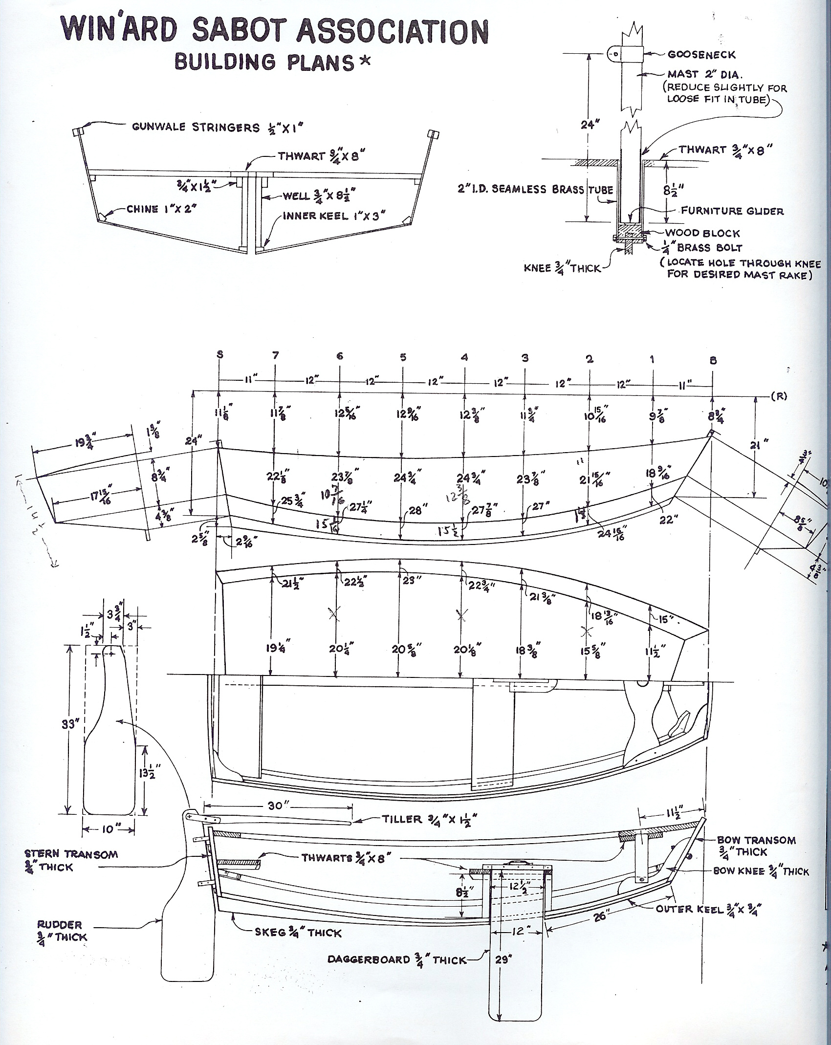 The Sabot (in all versions) is an 8 ft. long pram dingy with a shallow 